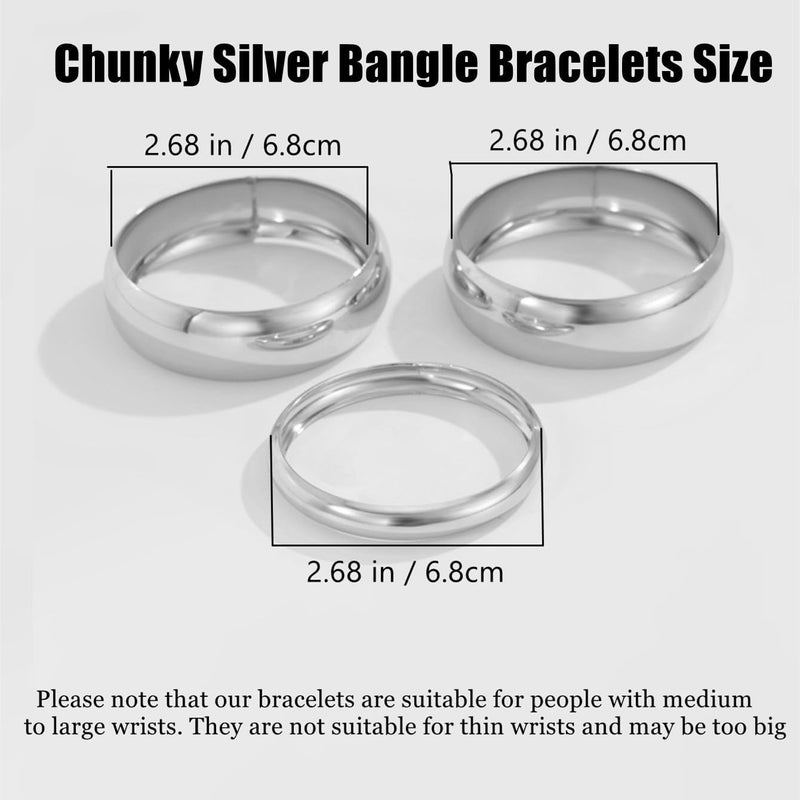 Bowdcvy Chunky Gold Bangle Bracelets for Women Stack Trendy Silver Wide Wrist Statement Cuff Bracelet Arm Cuffs Upper Bangle Fashion Jewelry Gift Accessories - Image 4